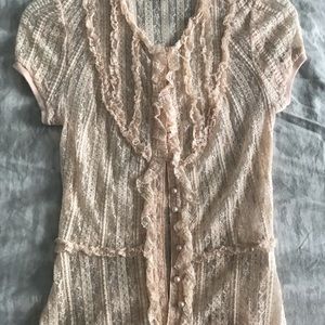 Light pink lace top